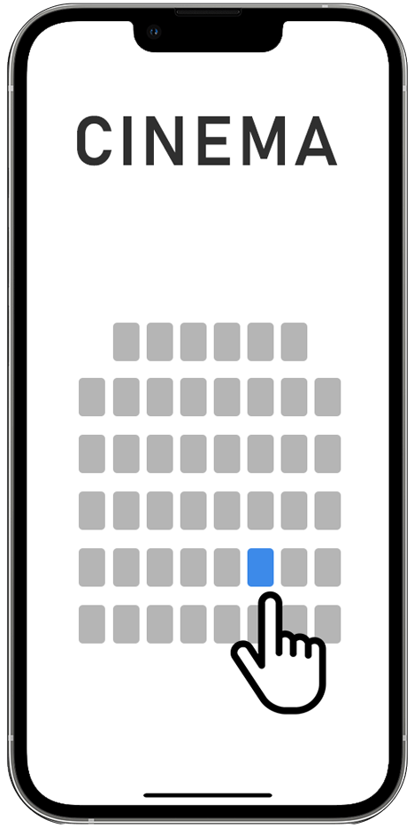 利用する映画館のサイトで座席指定